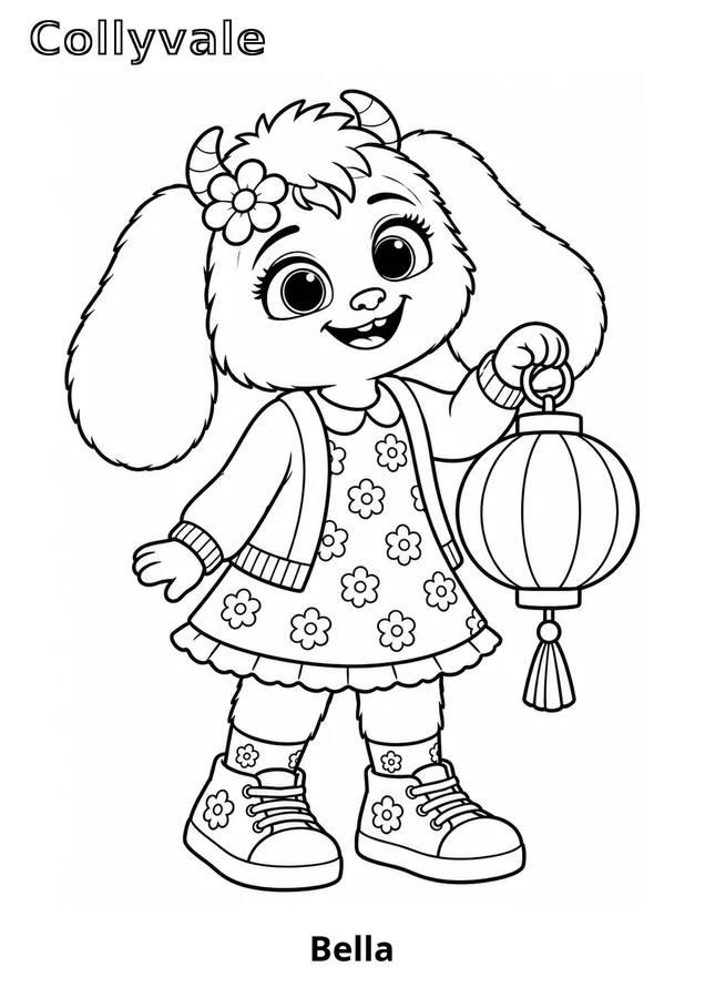 Bella coloring page preview