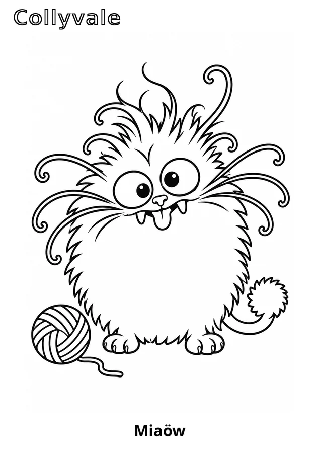 Miaow coloring page preview