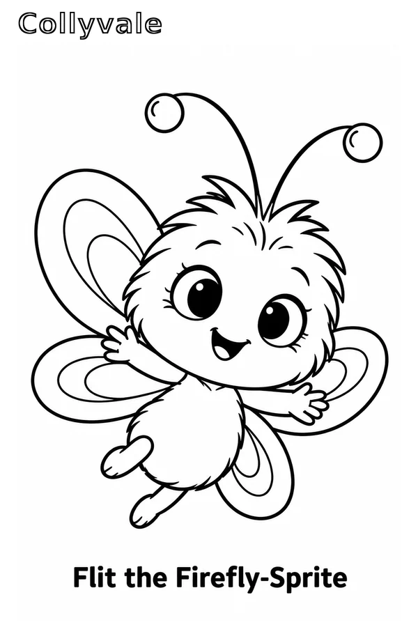 Flit the Firefly-Sprite coloring page preview