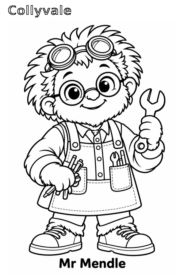 Mr. Mendle coloring page preview