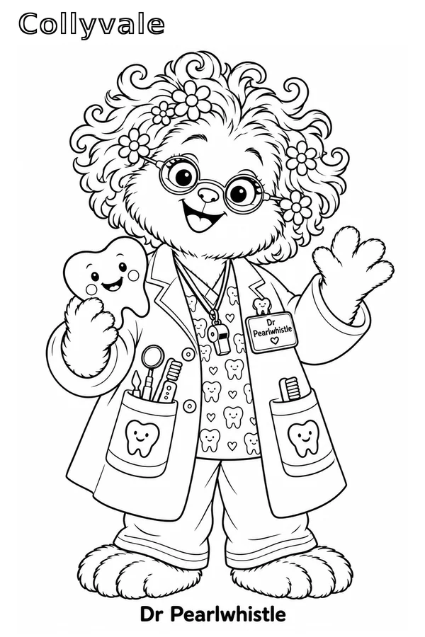 Dr. Pearlwhistle coloring page preview